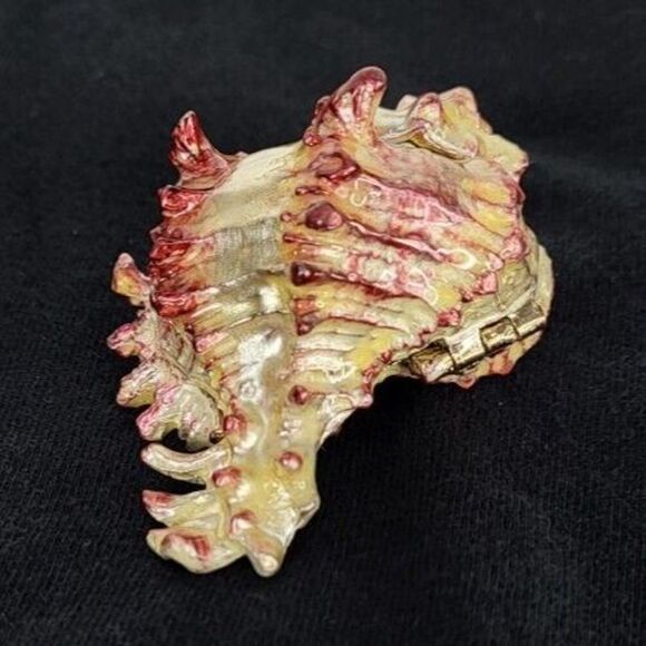 Monet Enamel Keepsake Hinged Collectible Trinket Box Gold "Hermit Crab" 2011 - Picture 6 of 9